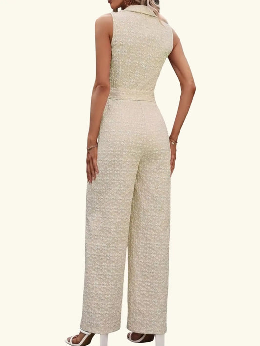 Sleeveless Wide Leg Jumpsuit Tianya Fashion