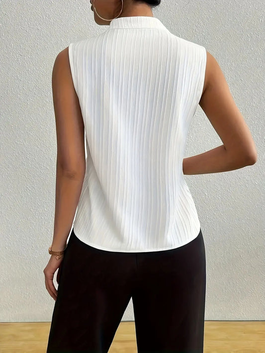 Elegant V-Neck Sleeveless Top Tianya Fashion