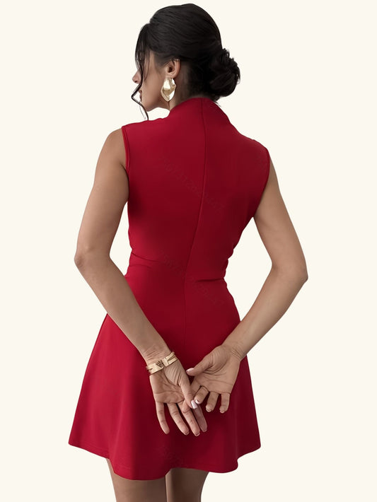 Elegant Red A Line Mini Dress Tianya Fashion