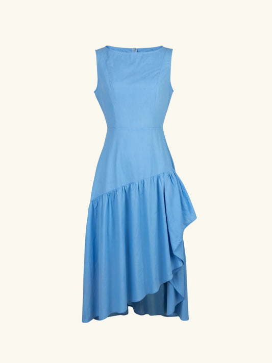 Sleeveless Dress with Irregular Waist Tianya Fashion