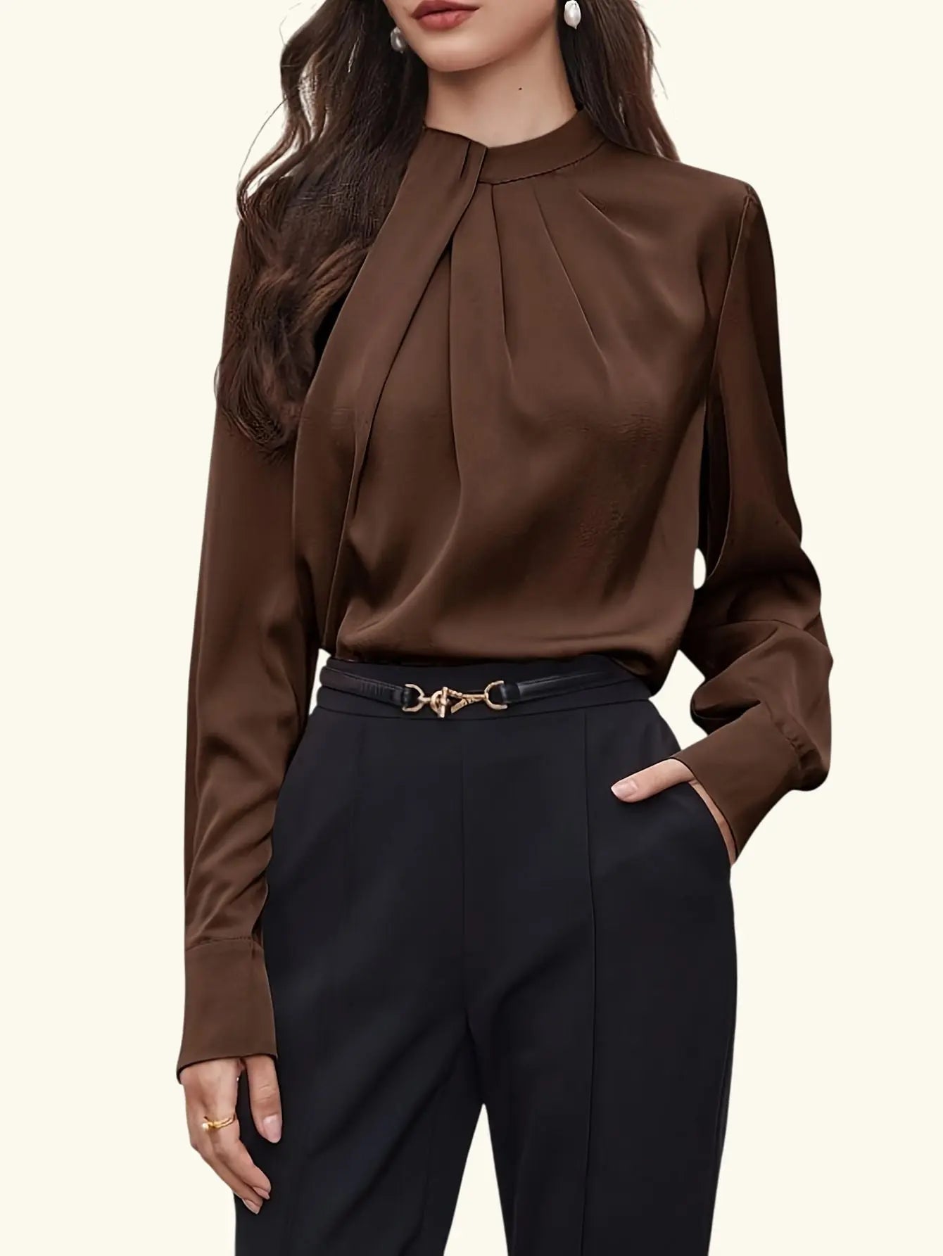 Asymmetric Hem Blouse Tianya Fashion