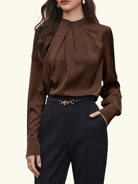 Asymmetric Hem Blouse Tianya Fashion