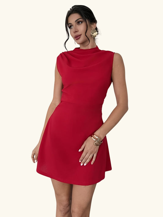 Elegant Red A Line Mini Dress Tianya Fashion