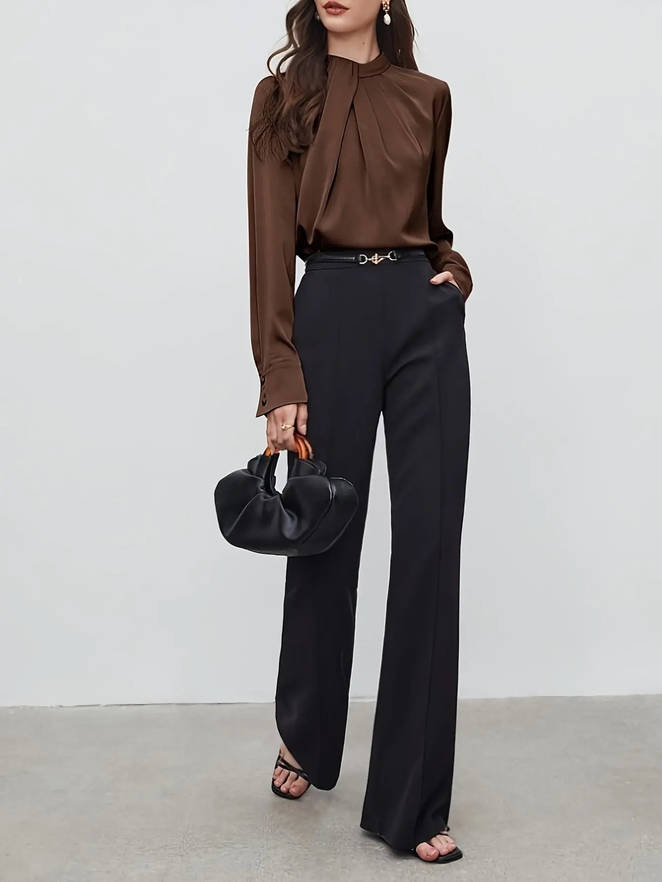 Asymmetric Hem Blouse Tianya Fashion