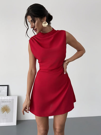 Elegant Red A Line Mini Dress Tianya Fashion