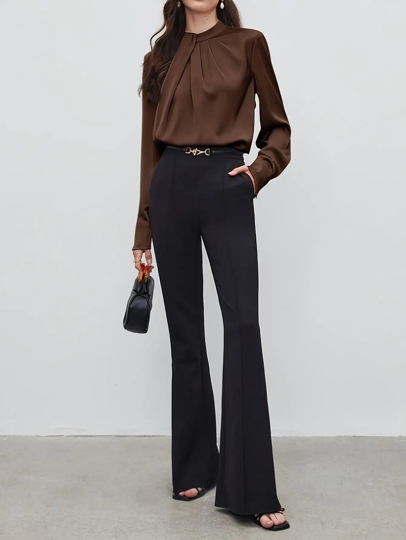 Asymmetric Hem Blouse Tianya Fashion