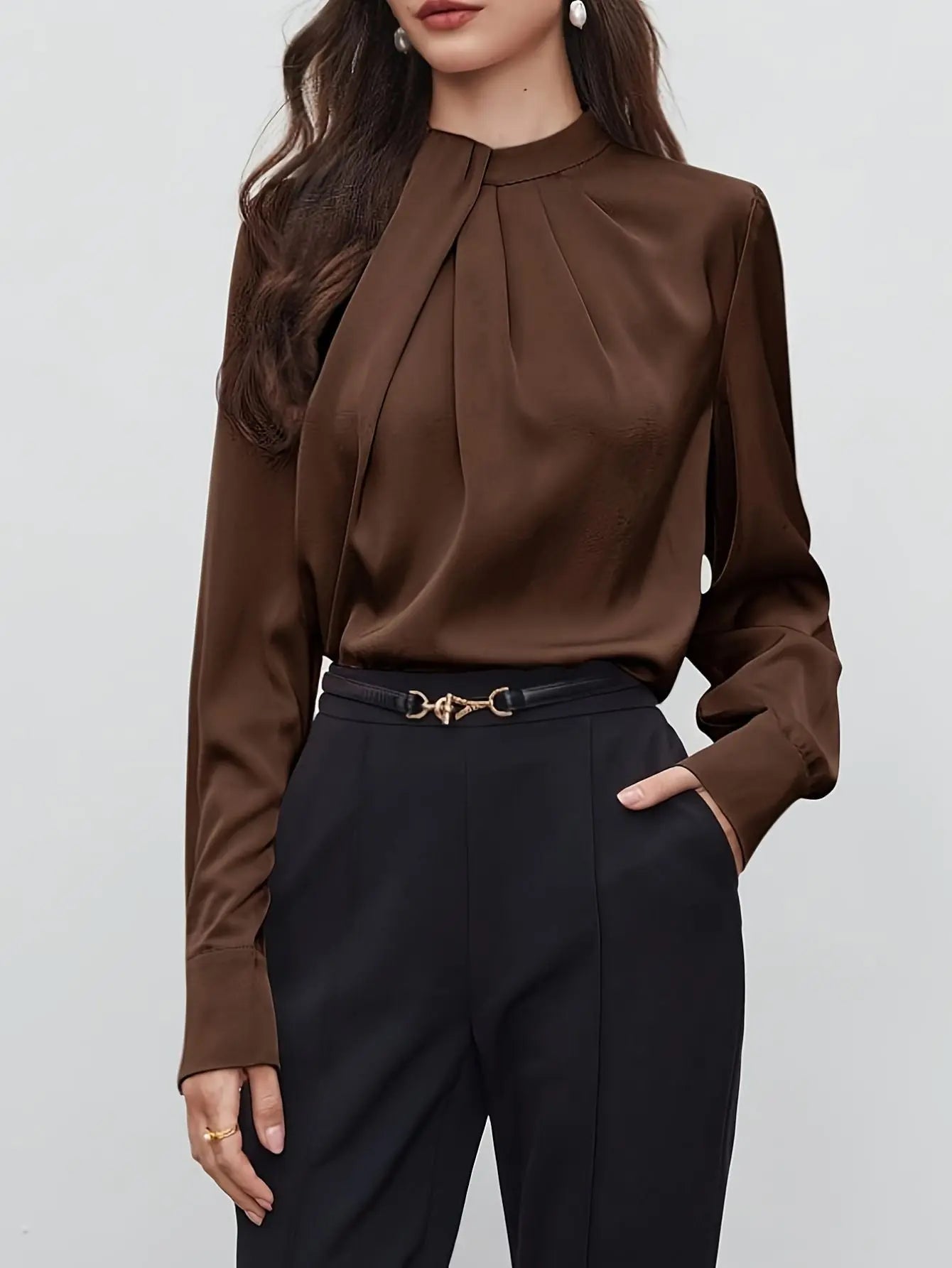 Asymmetric Hem Blouse Tianya Fashion