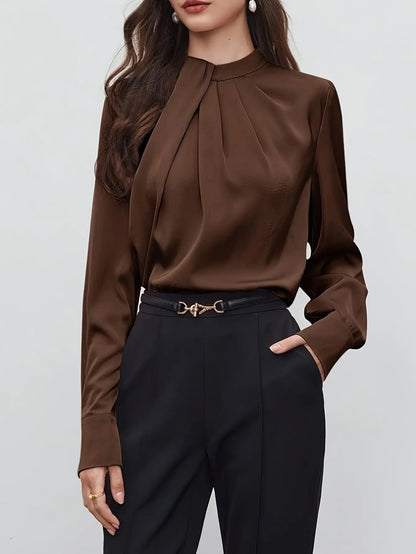 Asymmetric Hem Blouse Tianya Fashion